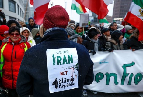 Demonstration in solidarity with the protests in Iran and remembrance of the killing of people by