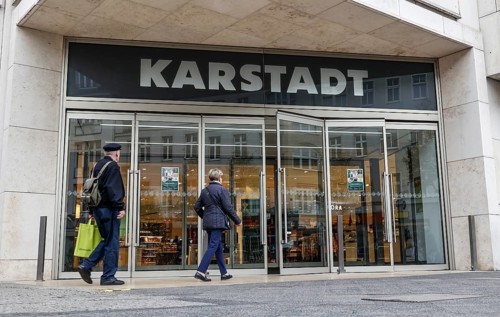 Galeria Karstadt Kaufhof shop at the Boulevard Berlin shopping centre. Galeria Karstadt Kaufhof has