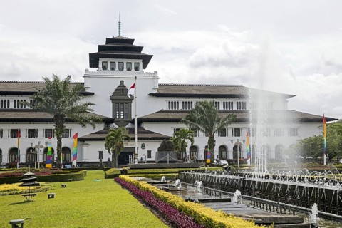 Gedung Sate, Dutch colonial building in Indo-European style, former seat of the Dutch East Indies
