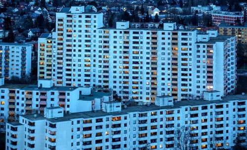 View of a tower block in Gropiusstadt. The rise in rents in German cities has increased again in