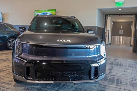 Pontiac, Michigan USA, 4 January 2024, The Kia EV9 won the North American Utility Vehicle of the