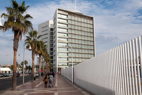 V Centenario building Melilla autonomous city state Spanish territory in north Africa, Spain,