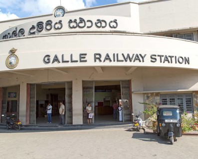 Exterior of Galle Railway station, Sri Lanka, Asia