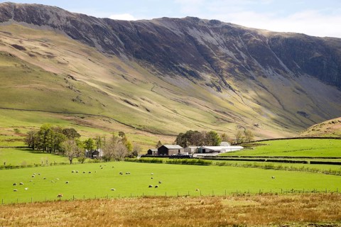 Honister Pass valley, Gatesgarth, Lake District national park, Cumbria, England, UK