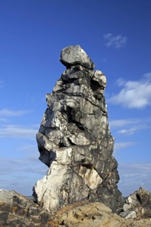 The Mittelsteine near Weddersleben, part of the Teufelsmauer, Devil's Wall, sandstone rock