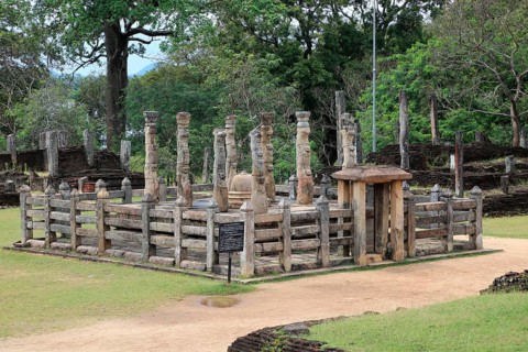 The Lotus Mandapa building, The Quadrangle, UNESCO World Heritage Site, the ancient city of