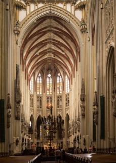 Interior of Saint John cathedral church, 's-Hertogenbosch, Den Bosch, North Brabant province,