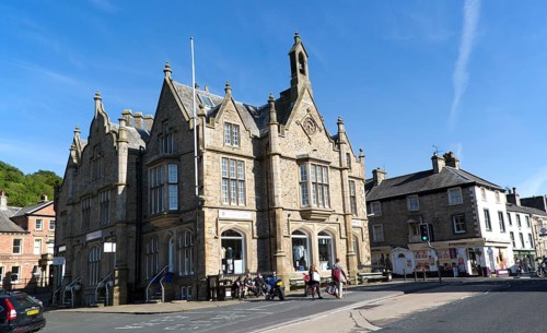 The Town hall built 1832, Settle, North Yorkshire. England, UK