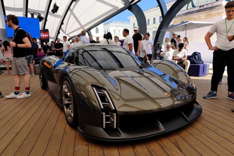 Porsche Mission X, electric super sports car, IAA Mobility 2023, Munich, Bavaria, Germany, Europe