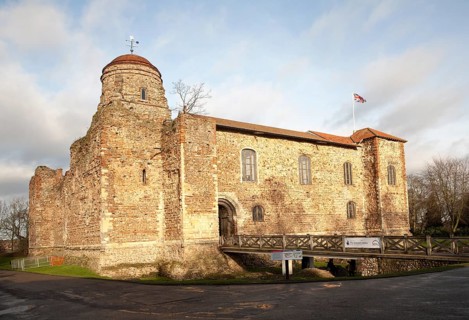 The historic Norman Castle, Colchester, Essex, England, UK