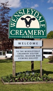 Wensleydale Creamery cheese factory visitor centre, Hawes, Yorkshire Dales national park, England,
