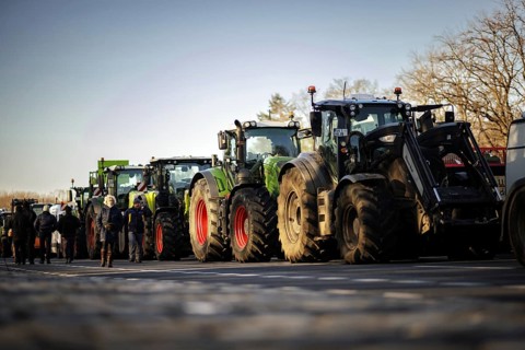 Farmers protest nationwide against the German government's agricultural policy Berlin, 08.01.2024