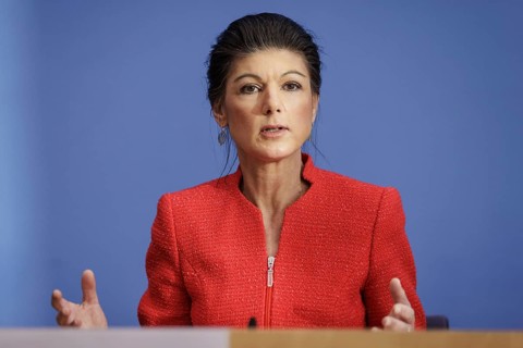 Dr Sahra Wagenknecht, Member of the Bundestag, recorded at the Federal Press Conference on the
