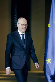 Luc Frieden, Prime Minister of the Grand Duchy of Luxembourg, recorded at a press conference after