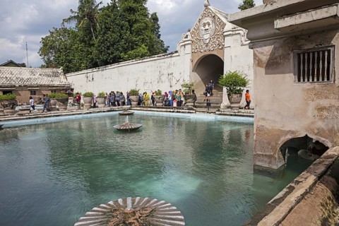 Bathing complex at the Taman Sari Water Castle, site of a former royal garden of the Sultanate of