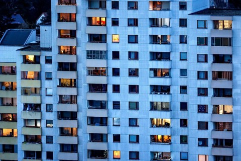 View of a tower block in Gropiusstadt. The rise in rents in German cities has increased again in