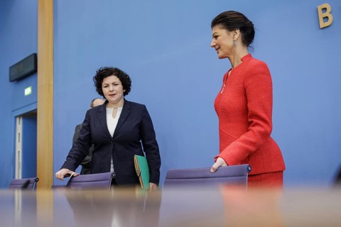 Amira Mohamed Ali, Member of the Bundestag, and Dr Sahra Wagenknecht, recorded at the Federal Press