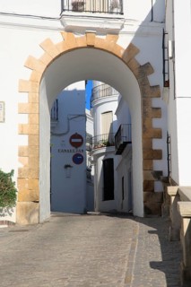 Traditional whitewashed buildings in Vejer de la Frontera, Cadiz Province, Spain, Europe