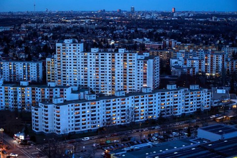 View of houses in Gropiusstadt. The rise in rents in German cities has increased again in the past