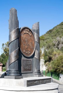 The Pillar of Hercules monument Gibraltar, British terroritory in southern Spain
