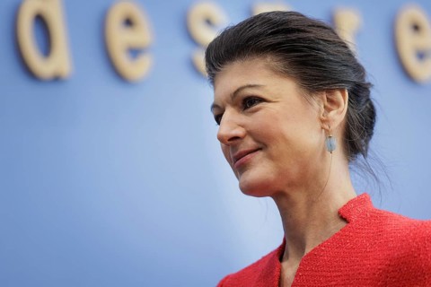 Dr Sahra Wagenknecht, Member of the Bundestag, recorded at the Federal Press Conference on the
