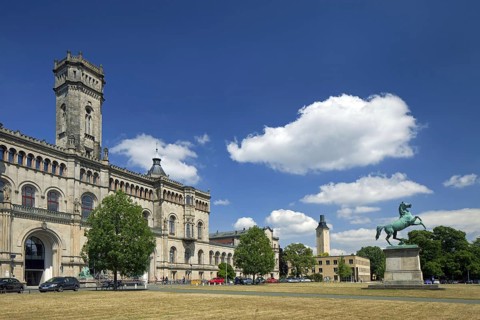 The Gottfried Wilhelm Leibniz Universitaet Hannover, LUH, Guelph Palace at Hannover, Lower Saxony,