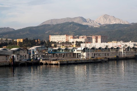 View towards Jebel Musa from Ceuta, Spanish territory in north Africa, Spain, Europe