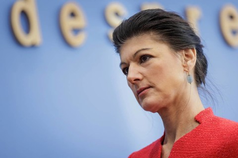 Dr Sahra Wagenknecht, Member of the Bundestag, recorded at the Federal Press Conference on the