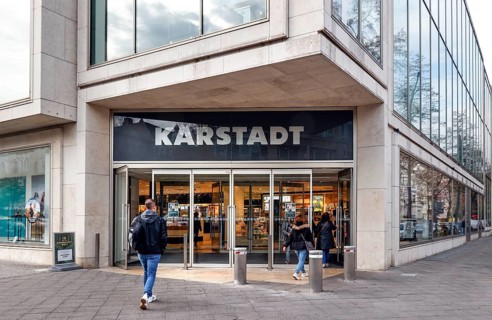 Galeria Karstadt Kaufhof shop at the Boulevard Berlin shopping centre. Galeria Karstadt Kaufhof has