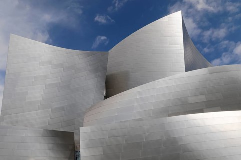Partial view, Walt Disney Concert Hall by Frank Gehry, Los Angeles, California, USA, North America
