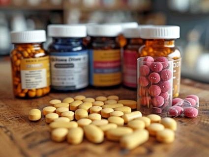 Production of pills and medicines, drug abuse, AI generated
