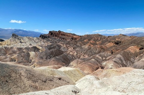 Landscape at Zabriskie Point, Death Valley National Park, Mojave Desert, California, Nevada,