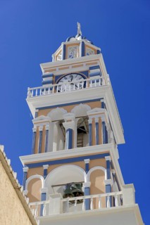 Santorini, Fira, catholic church John the Baptist, St.John the Baptist, Cyclades, Greece, Europe