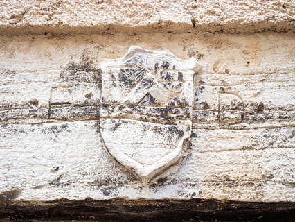 Stone relief, medieval guild coat of arms, Cres, island of Cres, Kvarner Gulf Bay, Croatia, Europe