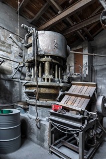 Zinc powder production room in a metal powder mill, founded around 1900, Igensdorf, Upper