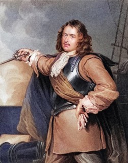 Robert Blake 1599 to 1657 English admiral, Historical, digitally restored reproduction from a 19th