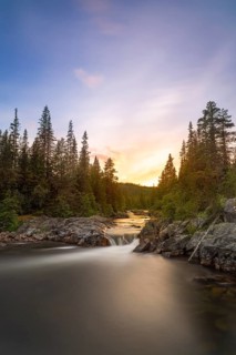 Austbygdae, waterfall, river, Tinn, Vestfold og Telemark, Norway, Europe
