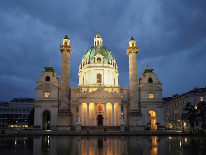 Karlskirche church in Vienna, Austria, Europe