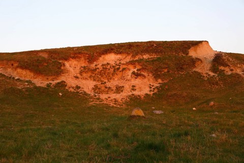 Ice Age terrain formations on the River Trebel, landscape characterised by the Ice Age,