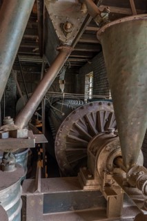 Powder grinding plant in a metal powder mill, founded around 1900, Igensdorf, Upper Franconia,