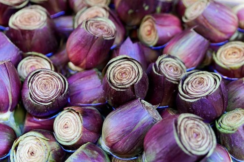 Artichokes, Rialto market, Rialto, Venice, Veneto, Italy, Europe