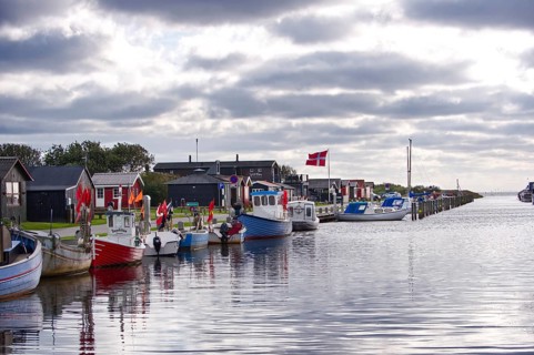 The small harbour of Stauning on Ringkobing Fjord, in West Jutland, Denmark, Europe