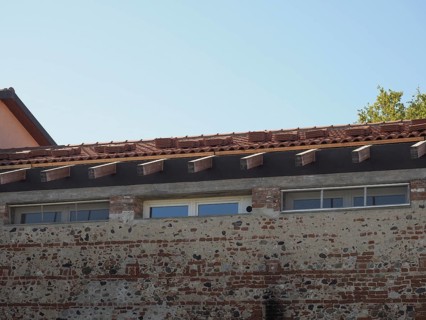 Roof damaged by gales during storm