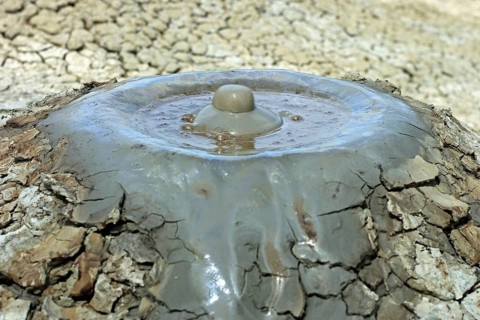 Mud volcano, Georgia, Asia