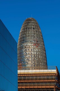 The Glories Tower, formerly called Torre Agbar, in the Poblenou area of Barcelona in Spain