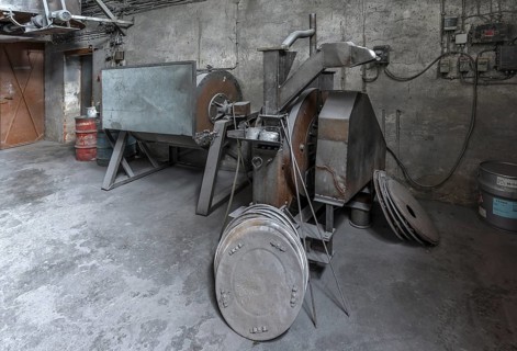 Zinc powder production room in a metal powder mill, founded around 1900, Igensdorf, Upper