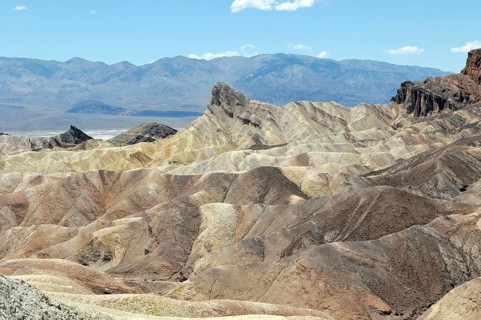 Landscape at Zabriskie Point, Death Valley National Park, Mojave Desert, California, Nevada,