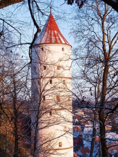 The white tower in Biberach an der Riss, Baden-Wuerttemberg, Germany, Europe