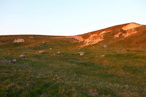 Ice Age terrain formations on the River Trebel, landscape characterised by the Ice Age,