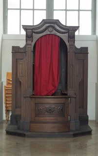 Confessional in church